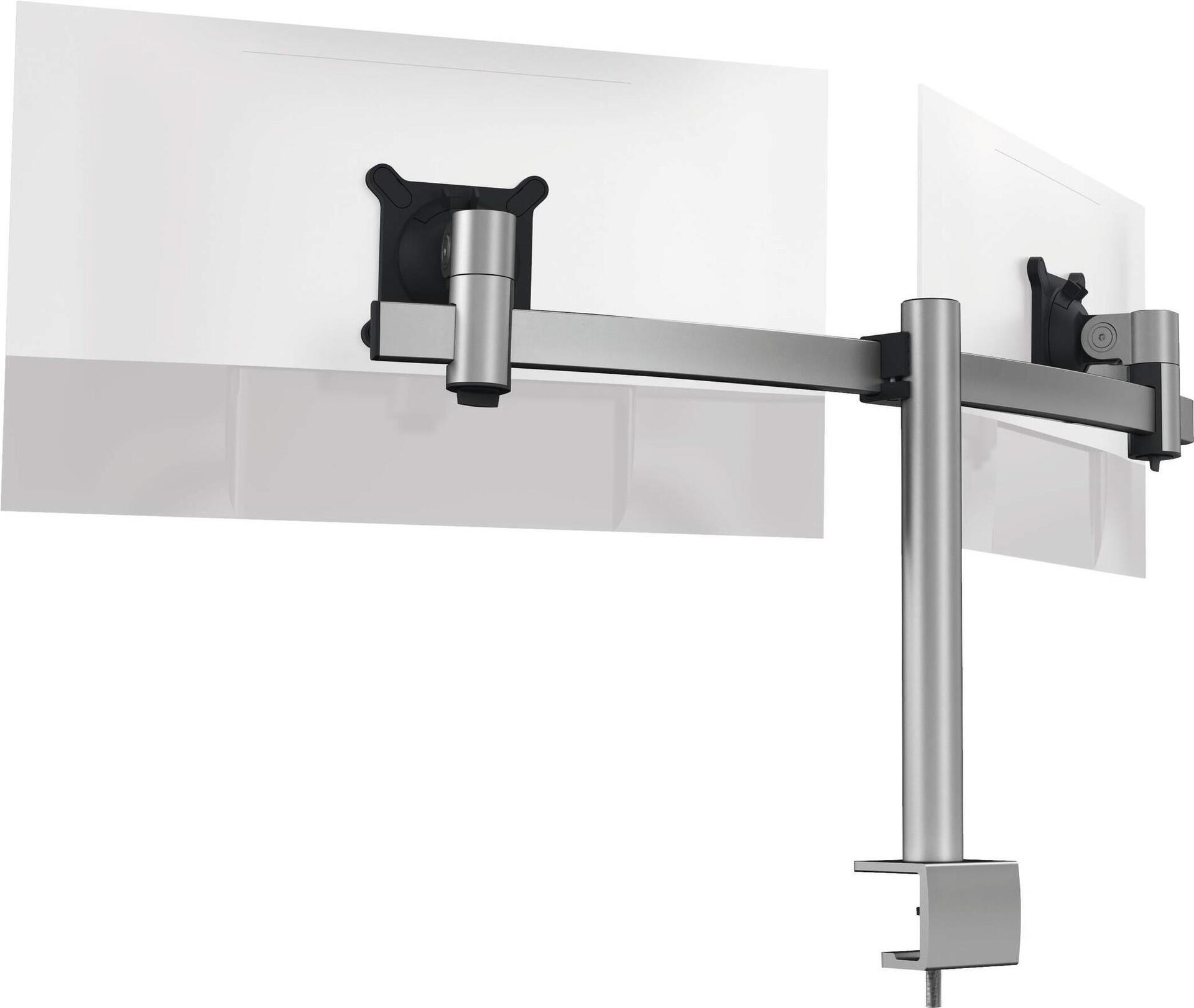 DURABLE Monitorhalterung 508523 für 2 Monitore 21"–27" Tischklemme Silber