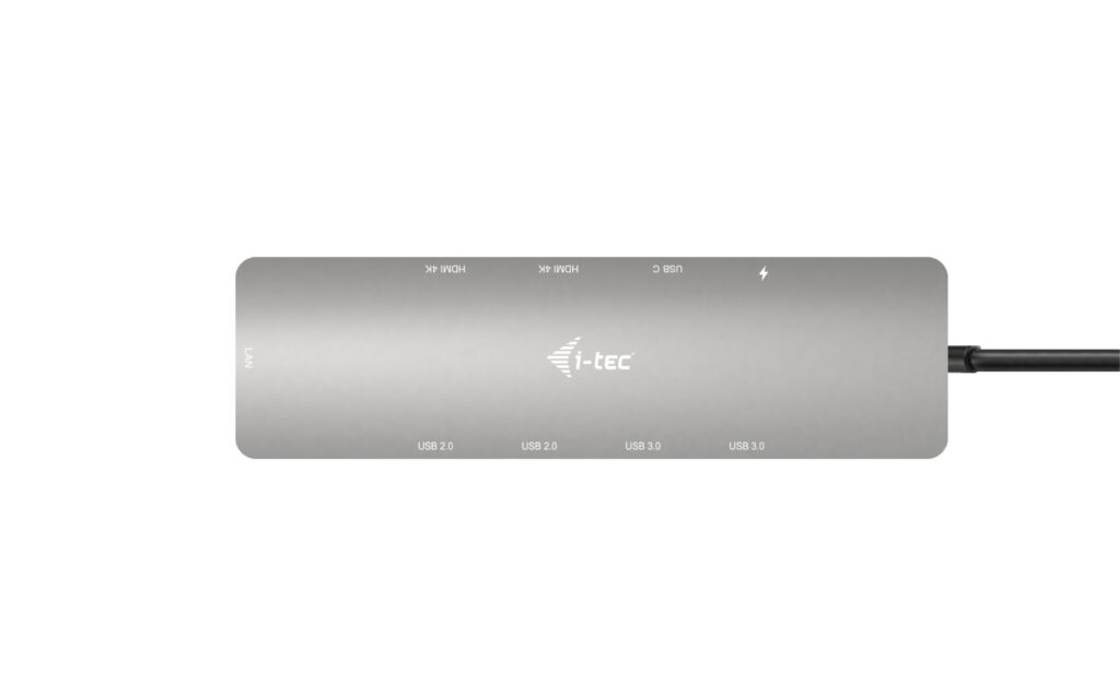 i-tec Nano Dock USB-C Dockingstation 2x HDMI Gigabit-Ethernet 100 W Power Delivery Grau