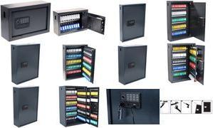 pavo Schlüsseltresor Advanced, für 20 Schlüssel, dunkelgrau Kombinationsschloss und Fingerabdruckschloss, Stahlwände, - 1 Stück (8025138)