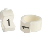 Brady, SCN-36-1, Clipsleeve, Weiß, Drahtmarkierer, Beschriftung " 1 ", für Kabeldurchmesser von 8,6 - 11,1 mm(50) (133501)