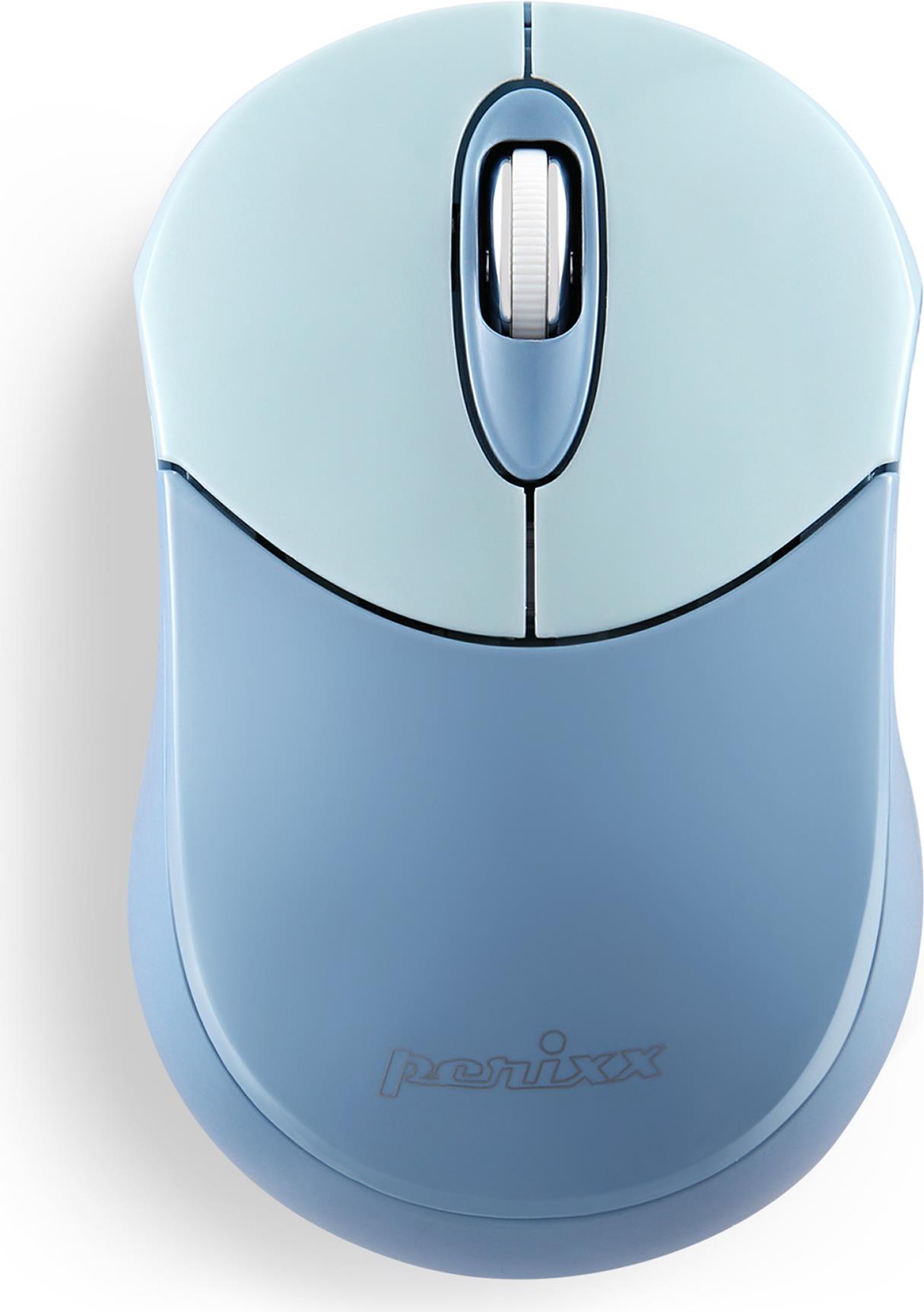 Perixx PERIMICE-802BL Bluetooth-Maus für PC und Tablet schnurlos blau (PERIMICE-802BL)
