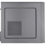 Aerocool CS-108. Formfaktor: Mini Tower, Typ: PC, Produktfarbe: Schwarz. Unterstützte Stromversorgungs-Formfaktoren: ATX. Durchmesser unterstützte Vorderseitenlüfter: 120 mm, Durchmesser unterstützte Seitenlüfter: 120 mm, Installierte Lüfter hinten: 1x 80 mm. Unterstützte Hard-Disk Drive Größen: 3.5" , SSD-Formfaktor: 2.5". Breite: 189 mm, Tiefe: 383 mm, Höhe: 356 mm (ACCS-PC16014.11)