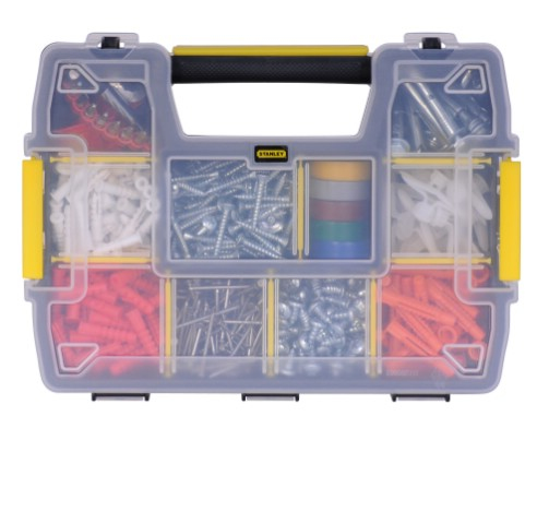 Stanley STST1-70720 Sortmaster Organizer Schwarz Transparent