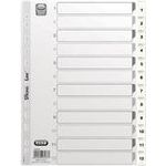 ELBA Kunststoff-Register, Zahlen, DIN A4, weiß, 5-teilig Zahlen: 1-5, aus PP, 0,15 mm, beschriftbares Deckblatt (03485)