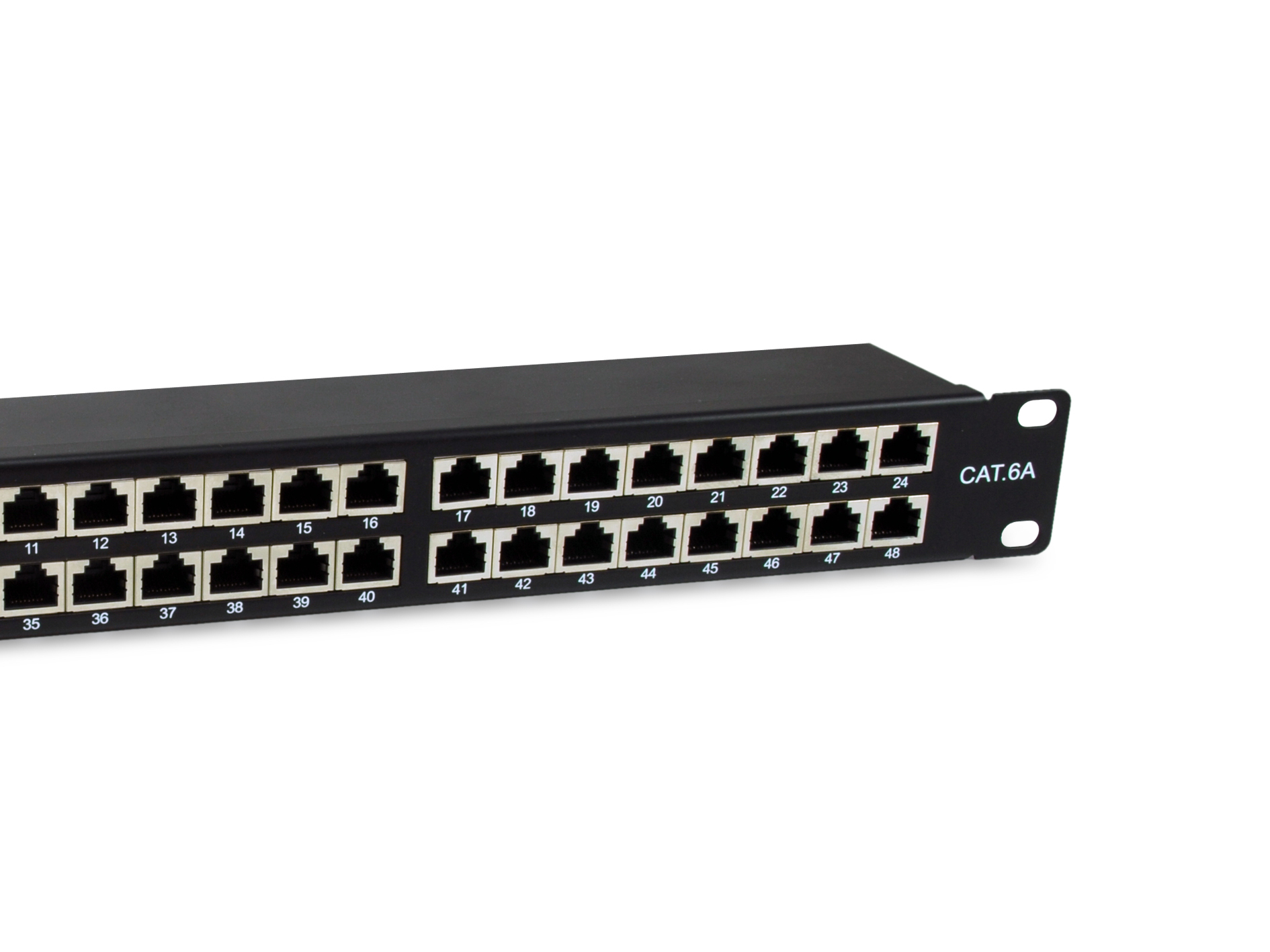equip Patchpanel 48x RJ45 Cat6a FTP 1HE 19" Premium Schwarz