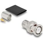 Delock BNC Stecker zum Crimpen LMR 400mit passendem Schrumpfschlauch (91770)