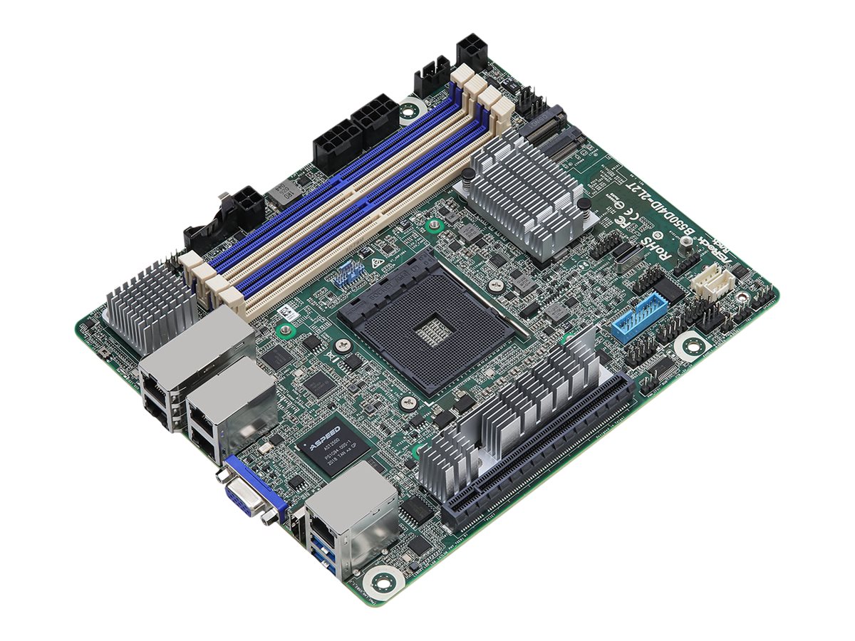 ASRock Rack B550D4ID-2L2T Motherboard AMD B550 Socket AM4 Mini-ITX Grün