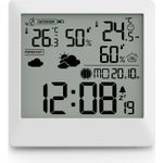 Hama Wetterstation Palawan, mit Außensensor, Funk, Wecker, Thermo/Hygro, Weiß (00222238)