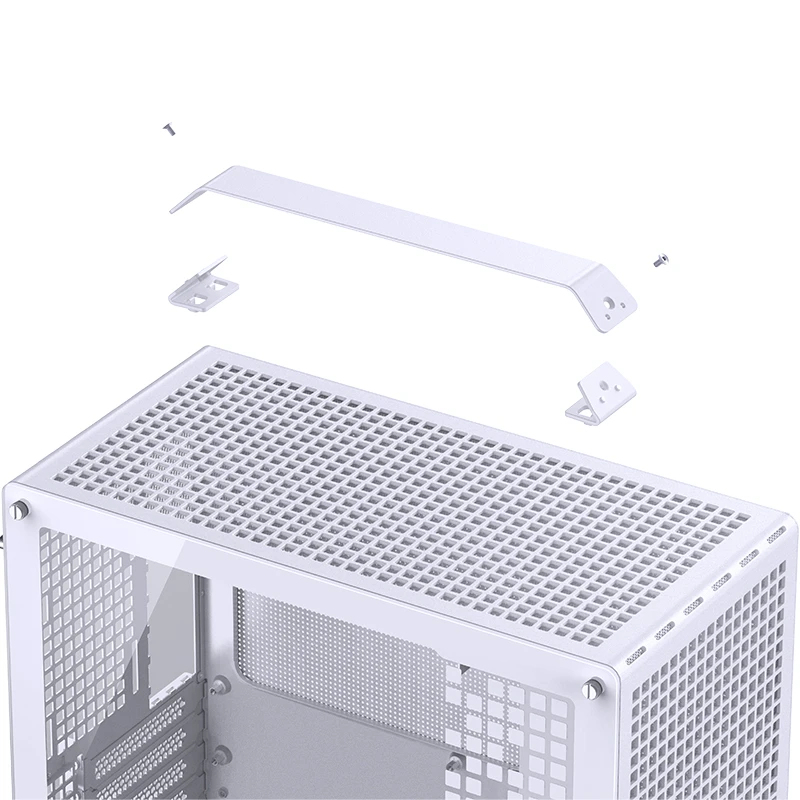 Jonsplus Z20 Micro-ATX Gehäuse Mini Tower mit Tragegriff, Weiß