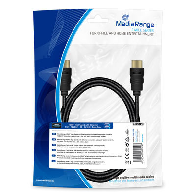 MediaRange MRCS196 HDMI-Kabel 2 m Schwarz