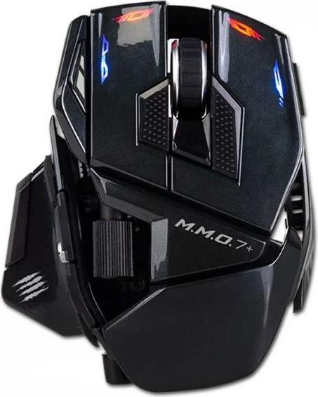 Mad Catz M.M.O. 7+ Black Wireless Gaming-Maus - 22 Tasten, 26.000 DPI, MMO-optimiert