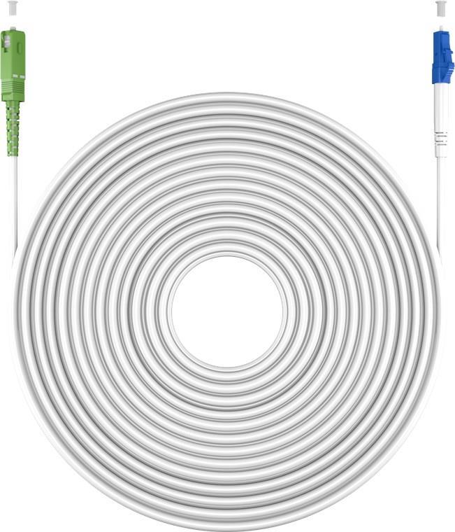 Goobay 59615 Glasfaserkabel 25 m SC/APC LC/UPC FTTH OS2 Weiß (59615)