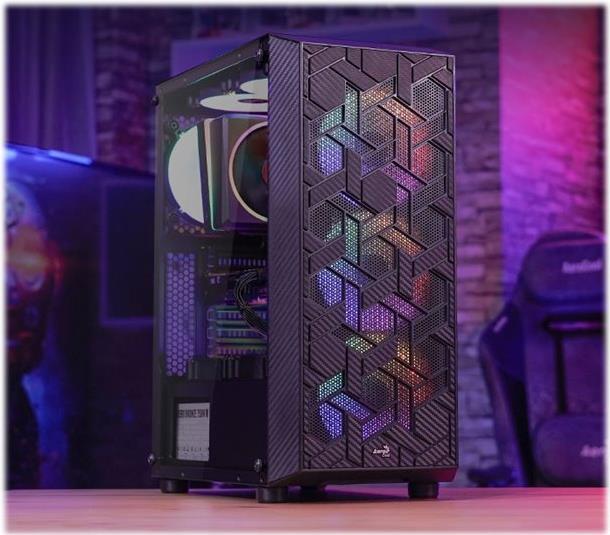 Aerocool Hive Hive-G-BK-v3 Midi Tower Schwarz