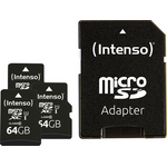Intenso Premium 3er Pack (3 x 64 GB) microSDXC-Karte 64 GB Class 10 UHS-I inkl. SD-Adapter (3423593)