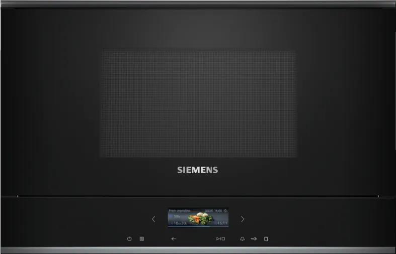 Siemens iQ700 BF722L1B1 Mikrowelle Integriert Solo-Mikrowelle 21 l 900 W Schwarz (BF722L1B1)