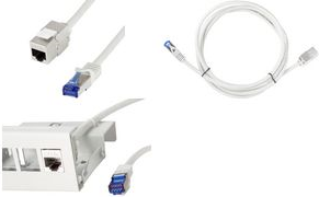 LogiLink Konsolidierungspunkt-Patchkabel, Kat.6A, 1,0 m S/FTP, hellgrau (RAL7035), Anschluss: RJ45 Stecker - 1 Stück (CC5032S)