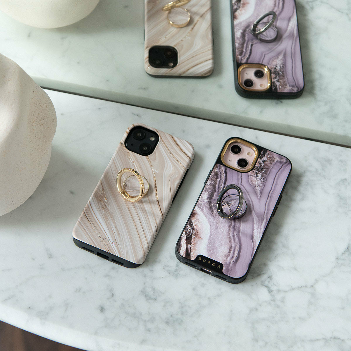 Burga Handyhülle Tough MagSafe iPhone 15 Pro Max Full Glam Beige