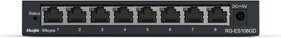 Reyee 8-Port 1Gbit unmanaged Desktop Switch Metallgehäuse (RG-ES108GD)