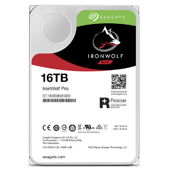 Seagate IronWolf Pro ST16000NT001 NAS-Festplatte 16 TB 3,5" 7200 rpm 256 MB SATA