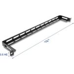 Delock 19" 0,5 HE L-Form Rack-Panel 80 mm schwarz mit Kabelbinderbefestigung