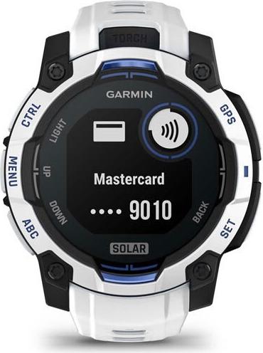 Garmin Instinct 3 Solar 45mm Schwarz/Steinweiß mit Silikon-Wechselarmband 22 mm (010-02934-03)