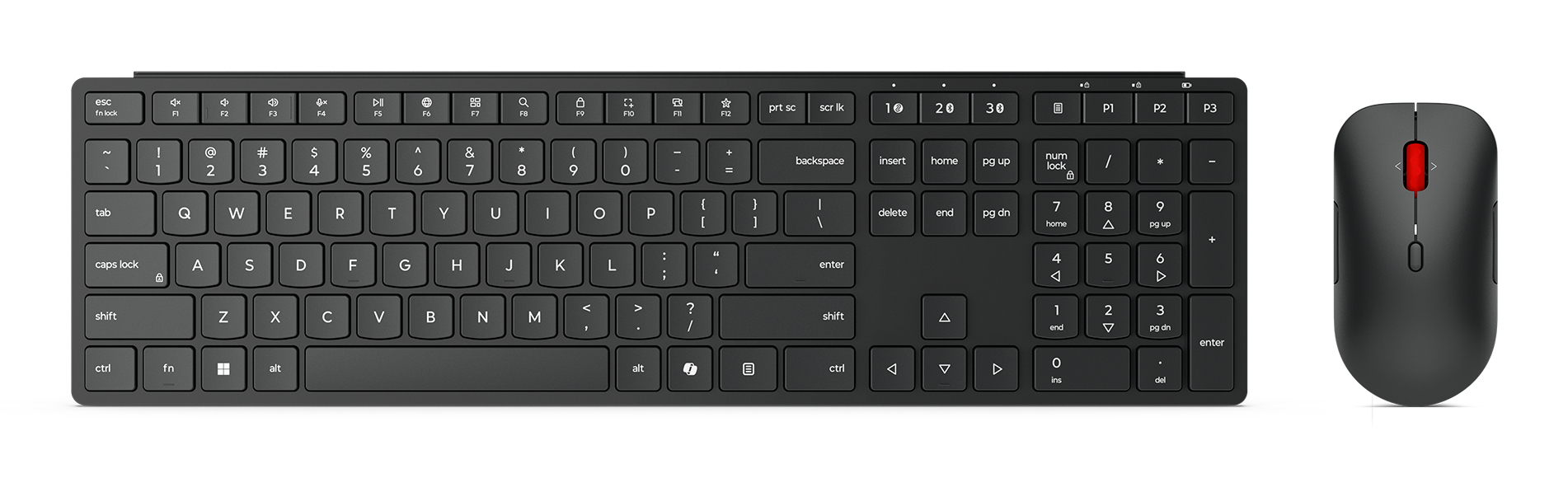 Lenovo Pro Combo 6000 Tastatur-und-Maus-Set QWERTZ Deutsch Finsternis schwarz