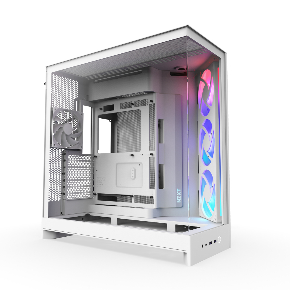 NZXT H9 Flow RGB Midi Tower ATX Gehäuse Weiß