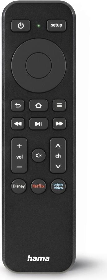 Hama Fernbedienung, f. TV + Button Netflix, Prime Video, Disney+, programmierbar (00221050)