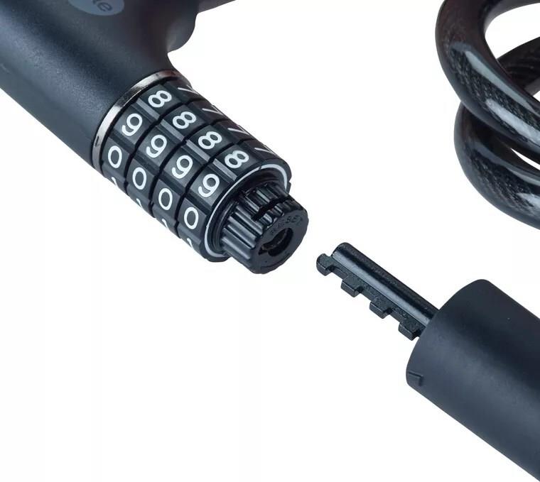 Fahrradkabel mit Zahlenschloss und Schlüssel - YCC0/12/100/2 Schwarz (YCC0/12/100/2)