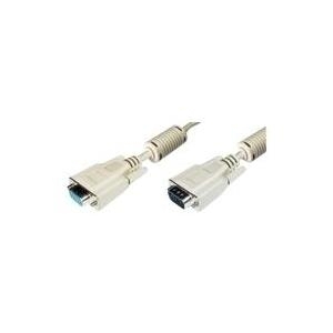 Assmann VGA Monitor extension cable. HD15 M/F. 15.0m. 3Coax/7C. 2xferrite. UL. be (AK-310203-150-E)