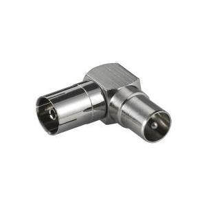 Koaxial Winkeladapter, Metallausführung - Koaxial Stecker > Koaxial Kupplung