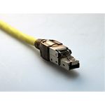 Tecline CCTV (Indoor) Patchkabel AWG 23/1 U/FTP (PIMF), CAT 6a, 4PPoE, gelb, 10,0 m halogenfrei, mit Leoni MegaLine E5-60 U/FTP, 600 MHz, 4x2xAWG 23/1 PiMF und RJ45 Cat.6a Stecker (78910)