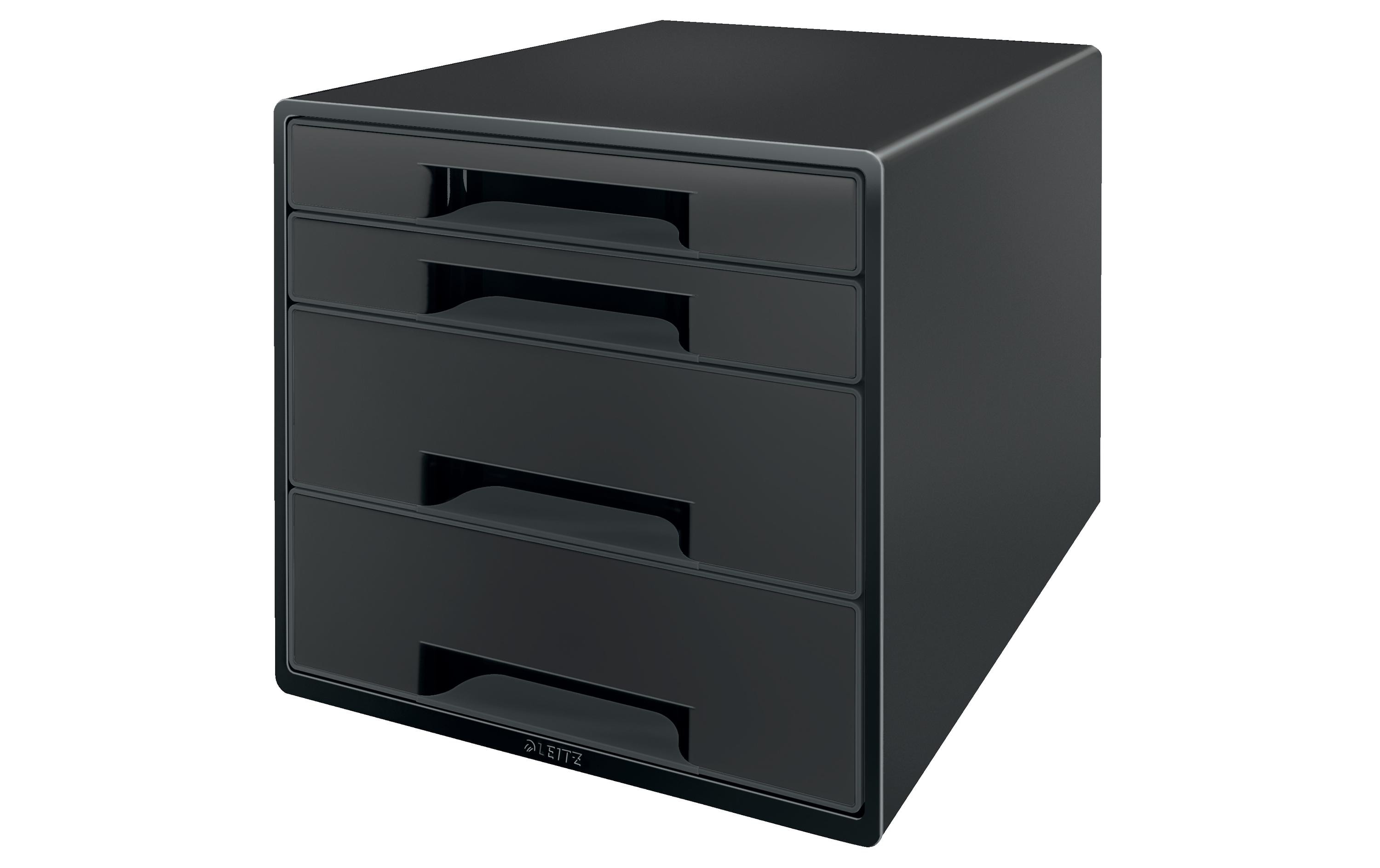 Leitz Recycle Cube Schubladenbox 4 Schubladen A4 Maxi Schwarz