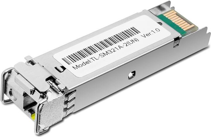 TP-Link TL-SM321A V2 SFP Transceiver-Modul 1000Base-BX LC/UPC Singlemode 10 km 1550/1310 nm Metallic