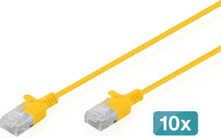 DIGITUS CAT6 U/UTP SLIM PA 10X2M YELL 10X 2M LSZH AWG 32/7 YELLOW (DK-1618-020S-Y-10)