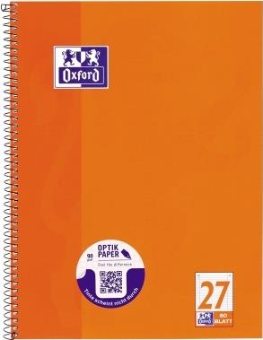 Oxford Collegeblock A4+ liniert 80 Blatt 90 g/m² Orange