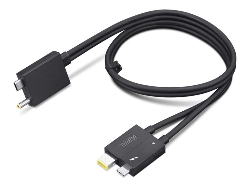 Lenovo Split Cable Thunderbolt-Kabel 0,7 m 40 Gbit/s Schwarz