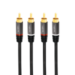 LogiLink CA1206 Audio-Kabel 3 m 2 x RCA Schwarz (CA1206)