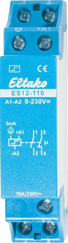 Eltako Stromstoß-Schalter ES12-110, 1 Schließer + 1 Öffner 16 A ES12-110 8 - 230 V/UC oder 230 V 1 Schließer/1 Öffner 16 (21110002)