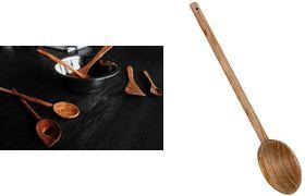 metaltex Kochlöffel, oval, Länge: 300 mm, Olivenholz geölte Oberfläche, Maße: (L)300 x (B)57 mm - 1 Stück (580602010)