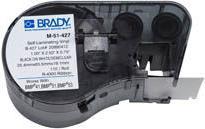 Brady, M-51-427, selbstlaminierendes Vinyl, Weiß/Transparent, 25,4 x 19,05(63,5) mm, permanent, für Kabeldurchmesser von 6-14mm (110 E.) (131579)