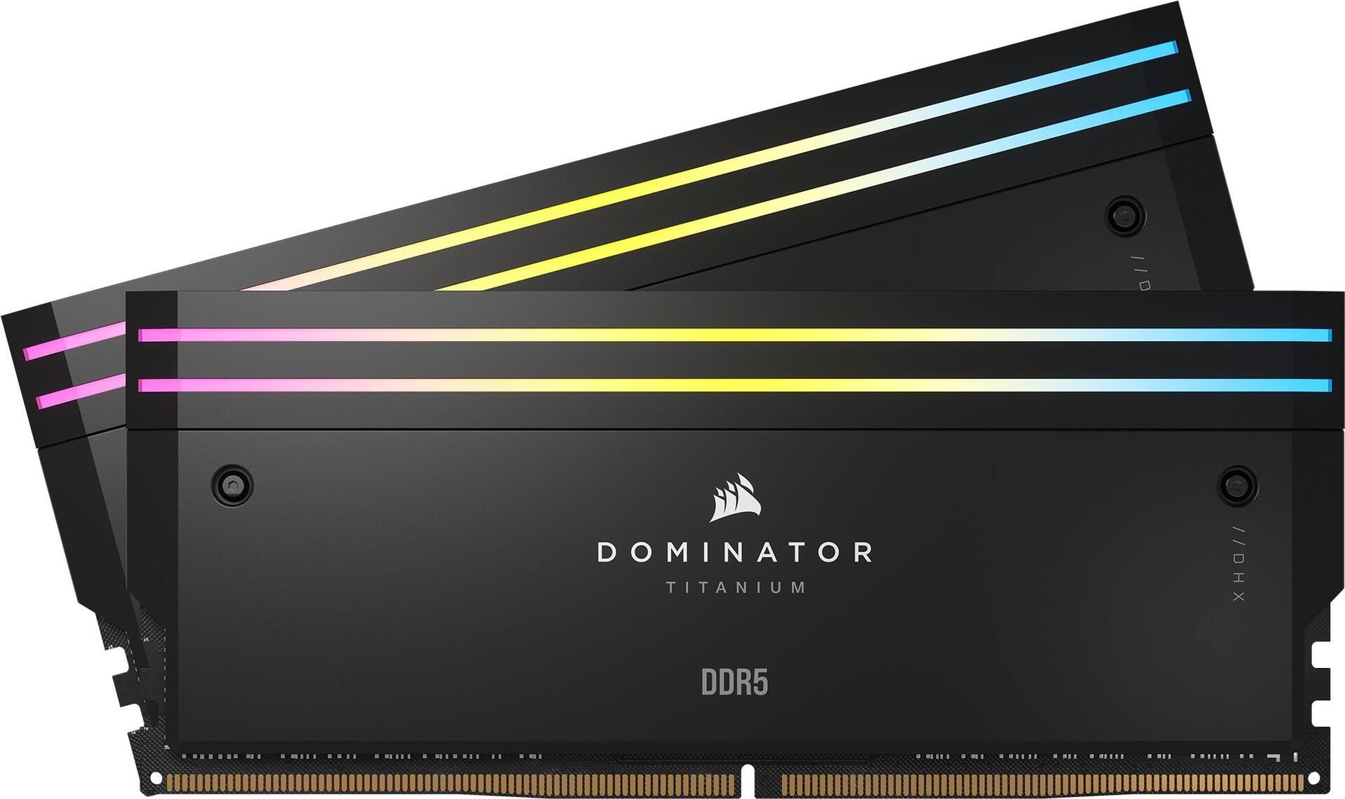 Corsair Dominator Titanium CMP48GX5M2X7200C36. Komponente für: PC, Speicherkapazität: 48 GB, Speicherlayout (Module x Größe): 2 x 24 GB, Interner Speichertyp: DDR5, Speichertaktfrequenz: 7200 MHz, Memory Formfaktor: 288-pin DIMM, CAS Latenz: 36 (CMP48GX5M2X7200C36)