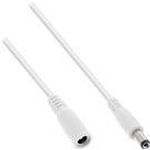 DC Verlängerungskabel Stecker/Buchse 5.5x2.1mm weiss 2m - Verlängerungskabel (26802E)