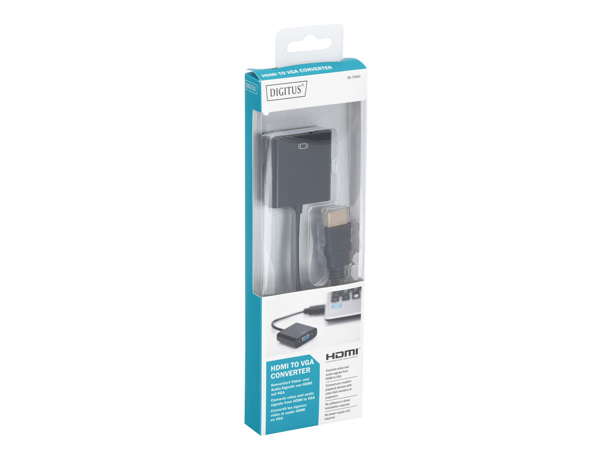 Digitus DIGITUS DA-70461 HDMI auf VGA Konverter Schwarz