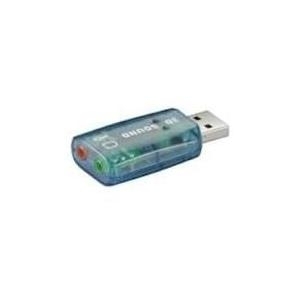 Wentronic Goobay USB 2.0 Soundkarte, Transparent - zum Anschluss von Mikrofonen und Lautsprechern (68878)