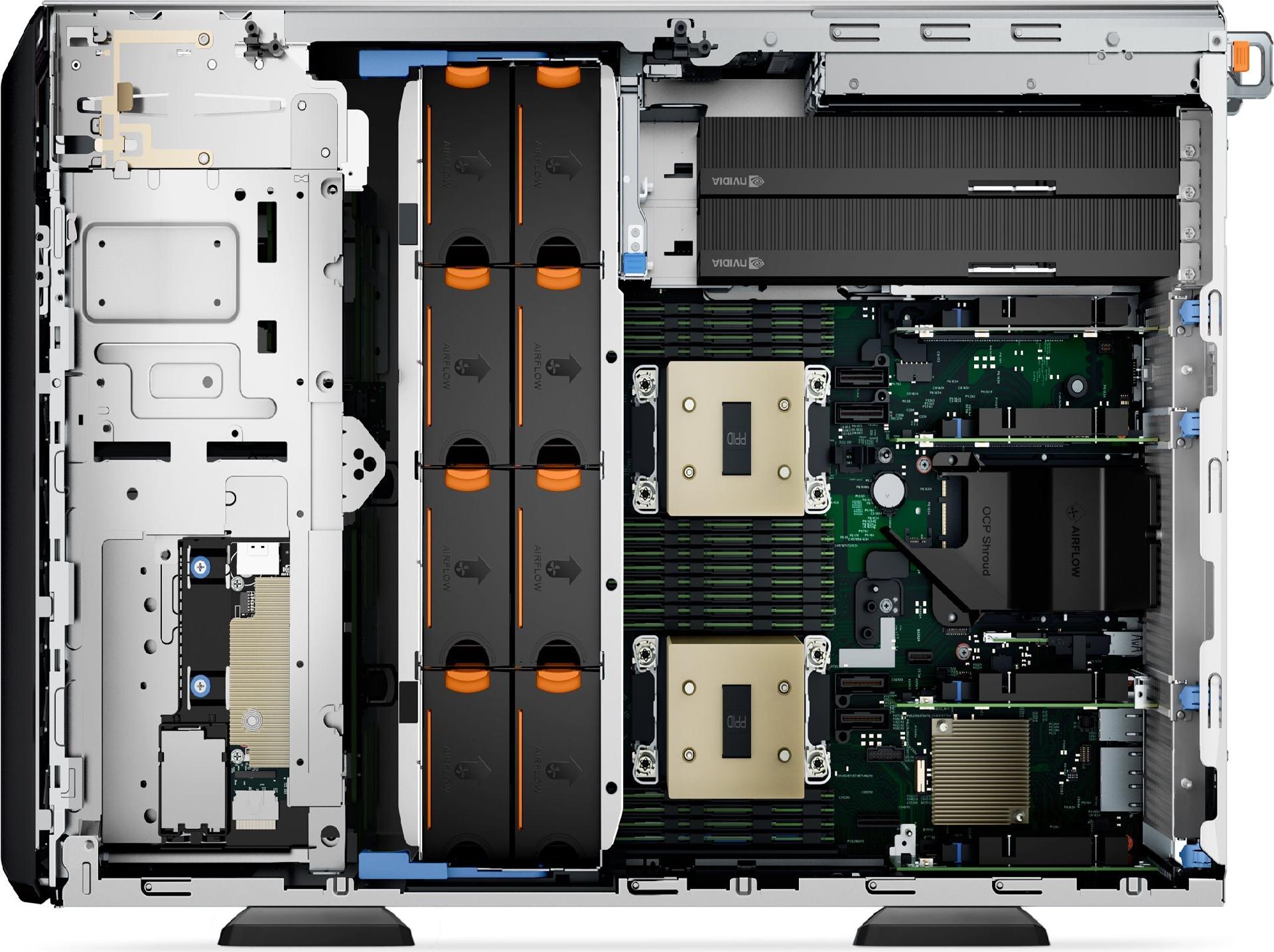 Dell PowerEdge T560 Tower Server Intel Xeon Silver 4514Y 64 GB RAM 960 GB SSD 2x1100W Schwarz