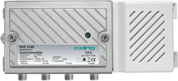 Axing Hausanschlussverstärker BVS 15-68 mit Rückkanal 38dB 1006 Mhz (BVS01568)