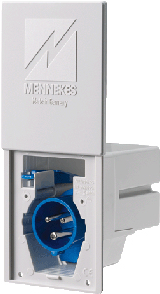 MENNEKES Elektrotechnik GmbH & Co. KG 8001 Elektrischer Netzstecker 3P Blau - Weiß (8001)