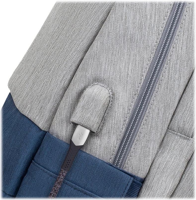 Riva Case 75 series 7567 Notebook-Rucksack 17,3" Grau, Dunkelblau