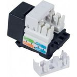 Anschlussbuchse RJ45, Cat 5e, kurzes Keystone-Format, schwarz Zum Einbau in Modulträger, Datendosen oder IP 44 Aufputzgehäuse (272850)